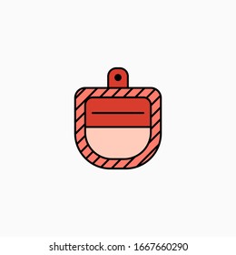 Wallet flat icon vector illustration isolated on white background.