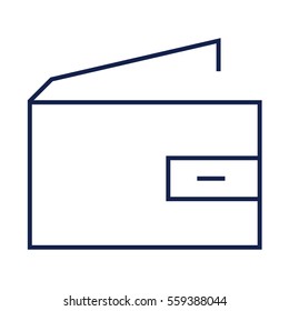 Wallet Flat minimal icon vector