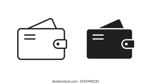 Wallet flat simple vector symbols illustration.