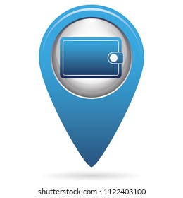 Wallet flat vector icon. Isolated wallet vector sign