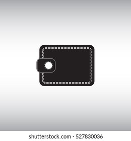Wallet flat vector icon. Isolated wallet vector sign. Online wallet symbol. Electronic commerce vector image.