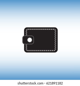 Wallet flat vector icon. Isolated wallet vector sign. Online wallet symbol.