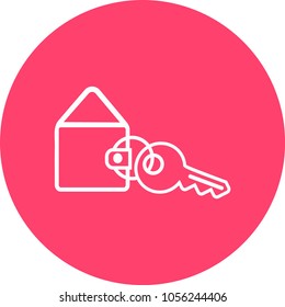 Wallet in the form of a house is locked, money protection, bank protection, wallet protection. The icon.