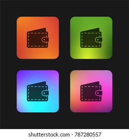 Wallet four color gradient app icon design