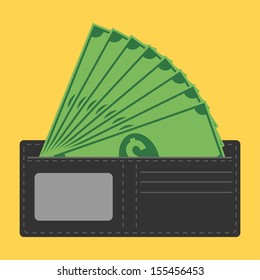 wallet full of money