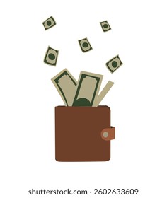 Wallet full of money.money in wallet