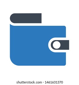 wallet glyph colour vector icon