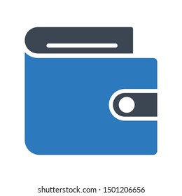 wallet glyph colour vector icon