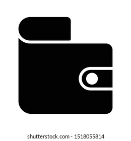 wallet glyph flat vector icon