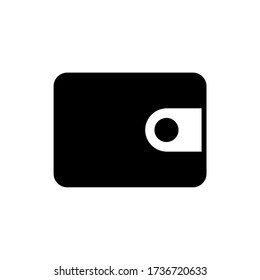 Wallet glyph icon design. Finance vector illustration. Business black icon vector.