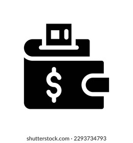 wallet glyph icon illustration vector graphic