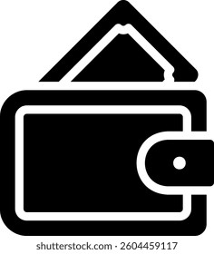 wallet glyph icon illustration vector