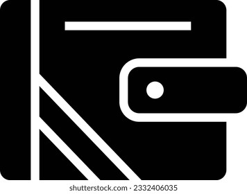 Wallet Glyph Icon - Single Icon, Vector