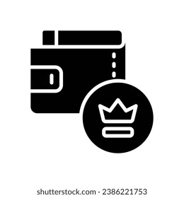 wallet glyph icon. vector icon for your website, mobile, presentation, and logo design.