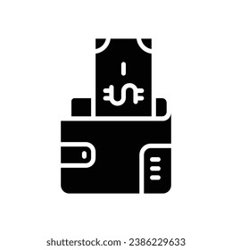 wallet glyph icon. vector icon for your website, mobile, presentation, and logo design.