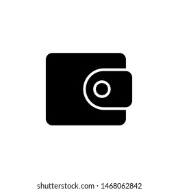 wallet glyph vector icon illustration