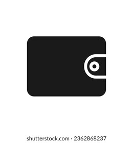 Wallet glyph vector icon isolated. Wallet stock vector icon for web, mobile app and ui design