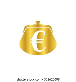wallet -  gold vector icon