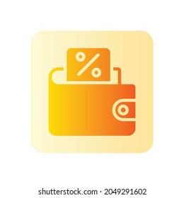 icono de gradiente de cartera aislado en fondo blanco
