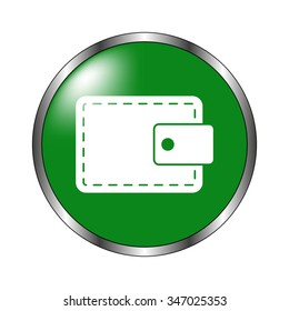 Wallet -  green vector icon