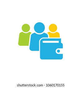 Wallet Group Logo Icon Design
