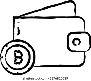 Wallet hand drawn vector illustration
