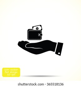 Wallet in hand  icon