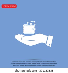 Wallet in hand  icon