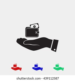 Wallet in hand  icon