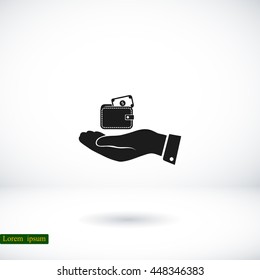 Wallet in hand  icon