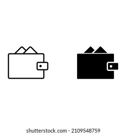 Icono de cartera para aplicaciones y sitios web