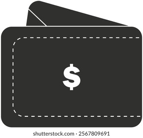 Wallet icon, Black purse, Money icon, Electronic wallet, electronic money, Banking Money