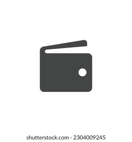 Wallet Icon Black and White Vector Graphic