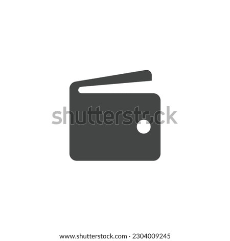 Wallet Icon Black and White Vector Graphic