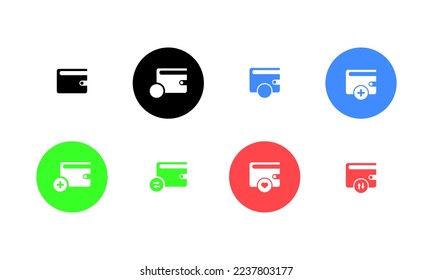 wallet icon. business, shopping, wallet and purse icon. flat style - stock vector.	