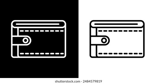 Wallet-Symbol. Geschäftssymbol. Ziel. Verwaltung Team arbeiten. Schwarzes Symbol. Silhouette.