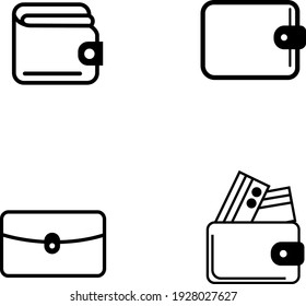 wallet icon, bussines symbol vektor