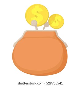 Wallet icon. Cartoon illustration of wallet vector icon for web