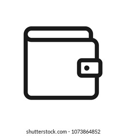 Wallet icon concept. Available in vector. Linear style.