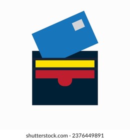 Wallet icon with credit card.