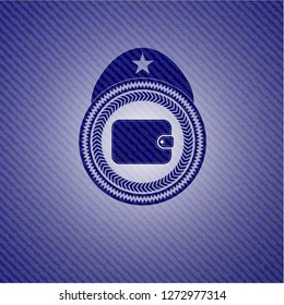 wallet icon with denim texture