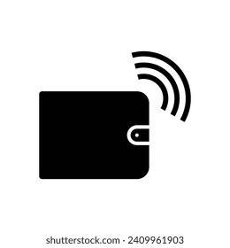 wallet icon design. digital saving and payment sign and symbol.