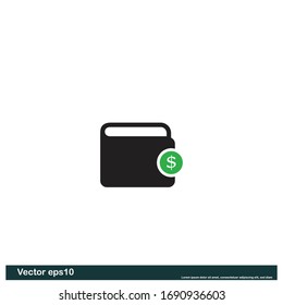 Elemento de diseño de icono de billetera Plantilla de logotipo