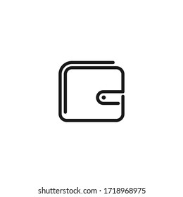 Wallet icon design isolated on white background. Vector illustration