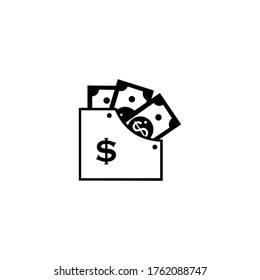 Wallet icon design isolated on white background. Wallet symbol for your web site design, logo, app, UI. Vector illustration