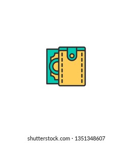 Wallet icon design. Shopping icon vector illustration