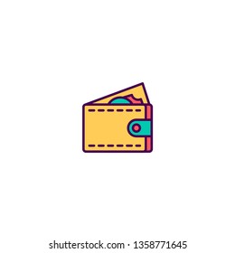 Wallet icon design. Shopping icon vector illustration