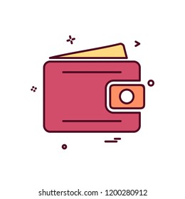 Wallet icon design vector
