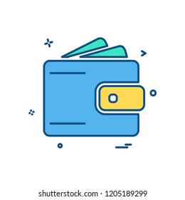 Wallet icon design vector