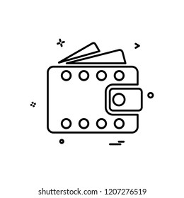 Wallet icon design vector